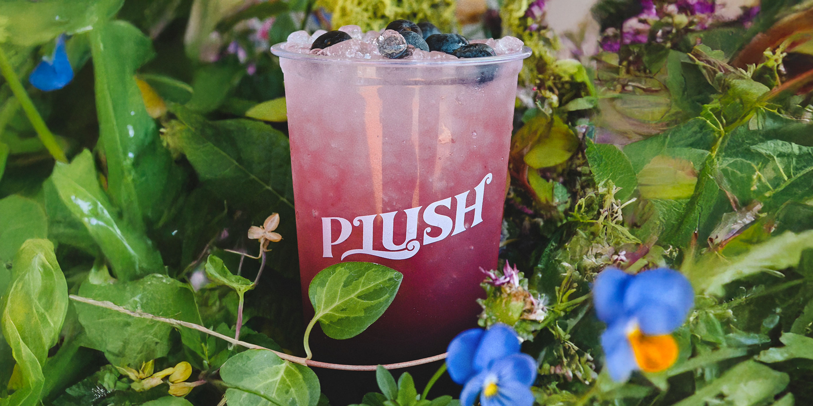The Blueberry Lemonade: house-made lemonade over crushed ice with fresh blueberries